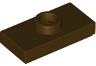LEGO® los onderdeel Plaat Aangepast Donker Bruin 15573