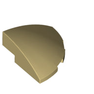 Plaatje in Gallery viewer laden, LEGO® los onderdeel Dakpan Gebogen in kleur Geelbruin 76797