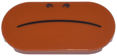 LEGO® Tegel Rond met Motief Donker Oranje 66857pb043