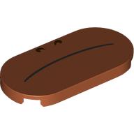 LEGO® Tegel Rond met Motief Donker Oranje 66857pb043