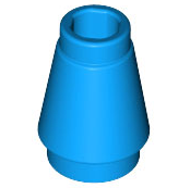 Plaatje in Gallery viewer laden, LEGO® los onderdeel Kegel in kleur Donker Azuurblauw 4589b