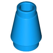 LEGO® los onderdeel Kegel in kleur Donker Azuurblauw 4589b