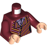 Plaatje in Gallery viewer laden, LEGO® los onderdeel Lijf met Motief Donkerrood 973pb4896c01