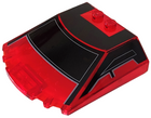 LEGO® Voorruit met Motief Doorzichtig Rood 65633pb11