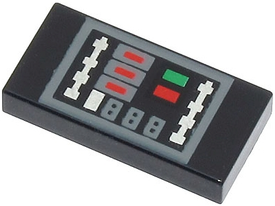 LEGO® los onderdeel Tegel met Motief Zwart 3069pb1119