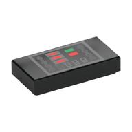 LEGO® los onderdeel Tegel met Motief Zwart 3069pb1119