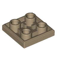 LEGO® los onderdeel Tegel Aangepast Donker Geelbruin 11203