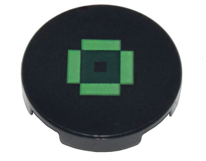 LEGO® los onderdeel Tegel Rond met Motief Zwart 14769pb549