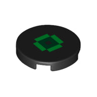 Plaatje in Gallery viewer laden, LEGO® los onderdeel Tegel Rond met Motief Zwart 14769pb549