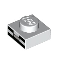 LEGO® los onderdeel Plaat met Motief in kleur Wit 3024pb022