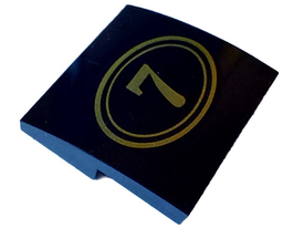 LEGO® onderdeel Dakpan Gebogen met Motief Zwart 15068pb425