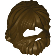 LEGO® los onderdeel Haar in kleur Donker Bruin 87999