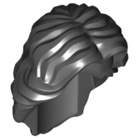 Plaatje in Gallery viewer laden, LEGO® los onderdeel Haar in kleur Zwart 90396