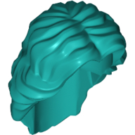 Plaatje in Gallery viewer laden, LEGO® los onderdeel Haar in kleur Donker Turkoois 90396