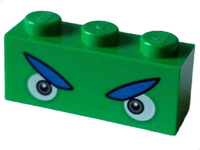 LEGO® los onderdeel Steen met Motief Fel Groen 3622pb134