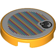 LEGO® Tegel Rond met Motief Helder Licht Oranje 14769pb546