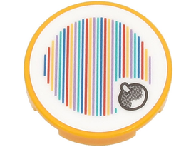 LEGO® Tegel Rond met Motief Helder Licht Oranje 14769pb546