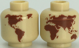 LEGO® los onderdeel Hoofd in kleur Geelbruin 3626cpb2892