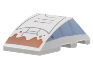 LEGO® Wig met Motief Licht Blauwachtig Grijs 64225pb062