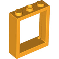 LEGO® los onderdeel Raamkozijn Helder Licht Oranje 51239