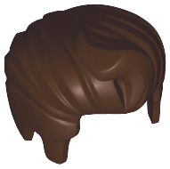 LEGO® los onderdeel Haar in kleur Donker Bruin 98371