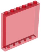 LEGO® los onderdeel Paneel in kleur Doorzichtig Rood 59349