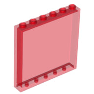 LEGO® los onderdeel Paneel in kleur Doorzichtig Rood 59349