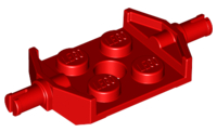 LEGO® los onderdeel Plaat Aangepast in kleur Rood 6157
