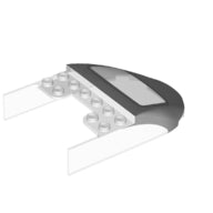 LEGO® onderdeel Voorruit met Motief Doorzichtig 1874pb001