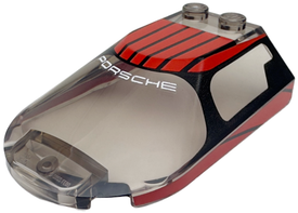 LEGO® Voorruit met Motief Doorzichtig Zwart 3384pb01