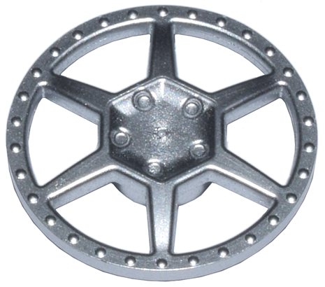 LEGO® los onderdeel Wiel Accessoire Metallisch Zilver 1900