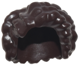 LEGO® los onderdeel Haar in kleur Donker Bruin 2644