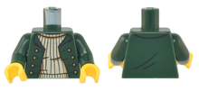 Plaatje in Gallery viewer laden, LEGO® los onderdeel Lijf met Motief Donkergroen 973pb4947c01