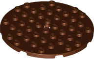 LEGO® los onderdeel Plaat Rond Roodachtig Bruin 74611