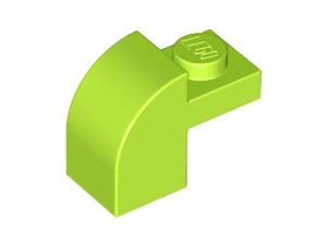 LEGO® los onderdeel Dakpan Gebogen in kleur Limoen 6091