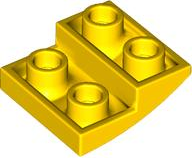 Plaatje in Gallery viewer laden, LEGO® los onderdeel Dakpan Gebogen in kleur Geel 32803