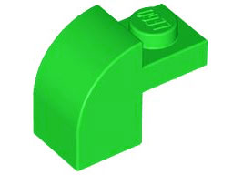 LEGO® los onderdeel Dakpan Gebogen in kleur Fel Groen 6091