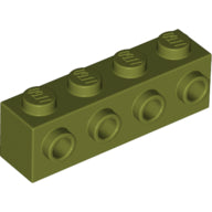 Plaatje in Gallery viewer laden, LEGO® los onderdeel Steen Aangepast Olijfgroen 30414