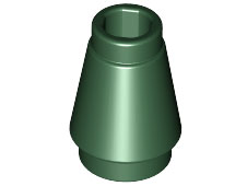 LEGO® los onderdeel Kegel in kleur Donkergroen 4589b