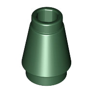 Plaatje in Gallery viewer laden, LEGO® los onderdeel Kegel in kleur Donkergroen 4589b