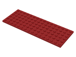LEGO® los onderdeel Plaat Algemeen in kleur Donkerrood 3027