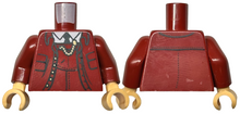Plaatje in Gallery viewer laden, LEGO® los onderdeel Lijf met Motief Donkerrood 973pb4987c01