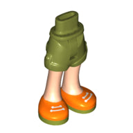 Plaatje in Gallery viewer laden, LEGO® los onderdeel Benen in kleur Olijfgroen 1826cc00pb001
