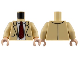 LEGO® los onderdeel Lijf met Motief Geelbruin 973pb4930c01