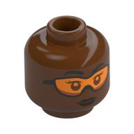 Plaatje in Gallery viewer laden, LEGO® los onderdeel Hoofd Roodachtig Bruin 3626pb3167