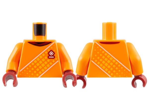 LEGO® los onderdeel Lijf met Motief Oranje 973pb4963c01