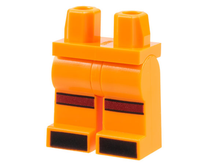 Plaatje in Gallery viewer laden, LEGO® los onderdeel Benen met Motief Oranje 970c00pb1445