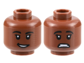 LEGO® los onderdeel Hoofd Roodachtig Bruin 3626pb3162