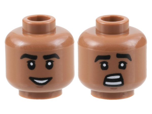 LEGO® los onderdeel Hoofd in kleur Licht Bruin 3626cpb3151