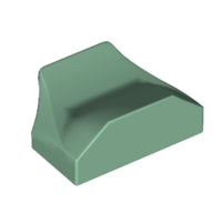 Plaatje in Gallery viewer laden, LEGO® los onderdeel Dakpan Gebogen in kleur Zandgroen 47458